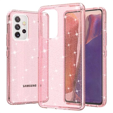 Stylish Glitter Series Samsung Galaxy A53 5G Hybrid Case - Pink