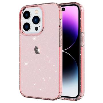 Stylish Glitter Series iPhone 14 Pro Max TPU Case - Pink