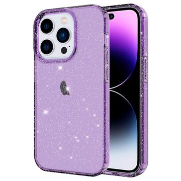 Stylish Glitter Series iPhone 14 Pro Max TPU Case - Purple