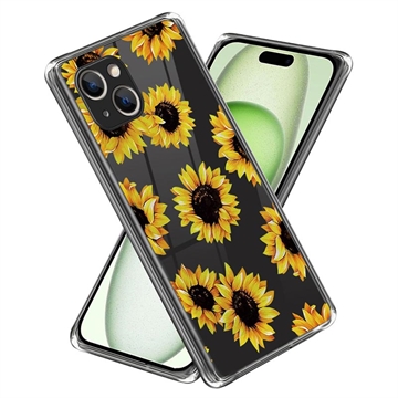 iPhone 15 Stylish Ultra-Slim TPU Case - Sunflowers