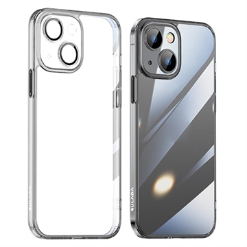 Sulada Crystal Steel iPhone 14 Plus Hybrid Case - Black / Transparent
