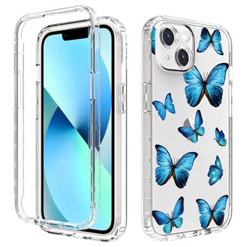 Sweet Armor Series iPhone 14 Hybrid Case - Blue Butterfly