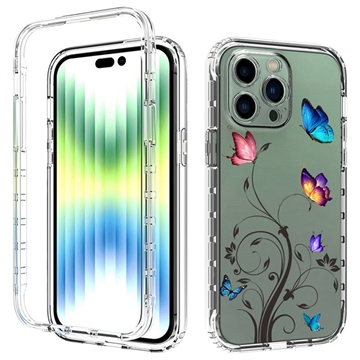 Sweet Armor Series iPhone 14 Pro Max Hybrid Case - Tree and Butterfly