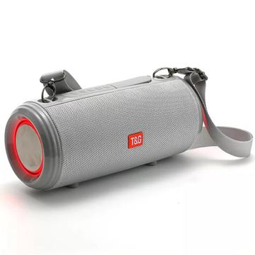 T&G TG537 RGB Light Bluetooth Speaker High Power Waterproof Portable Computer Subwoofer Speaker Support FM TF Card - Grey
