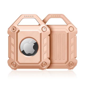 Shockproof Armor Apple AirTag TPU Case - Pink