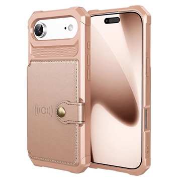 iPhone Air TPU Case with Card Holder - Pink