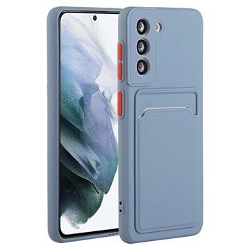 Samsung Galaxy S21 5G TPU Case with Card Holder - Blue