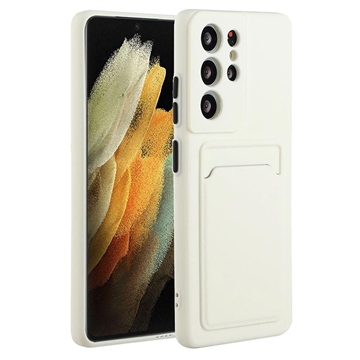 Samsung Galaxy S23 Ultra 5G TPU Case with Card Holder - White
