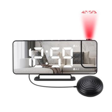 LED Alarm Clock with Time Projection and Vibration TS-9211 (Open Box - Bulk Satisfactory)