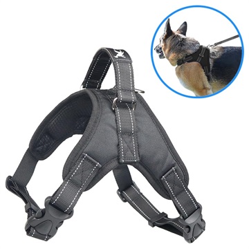 Tailup Adjustable Dog Harness with Hand Strap - XXL (Open Box - Bulk Satisfactory) - Black