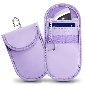 Tech-Protect KLR100 RFID Blocking Car Key Case with Cardholder - Lavander