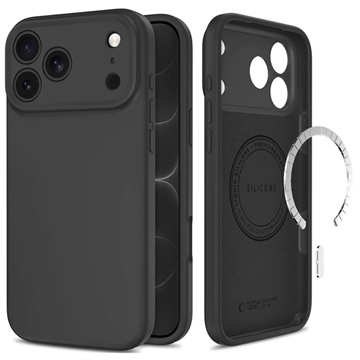 iPhone 17 Pro Max/18 Pro Max Tech-Protect Liquid Silicone Case - MagSafe Compatible - Black