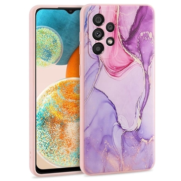 Samsung Galaxy A23 5G Tech-Protect Mood Marble TPU Case - Pink / Purple