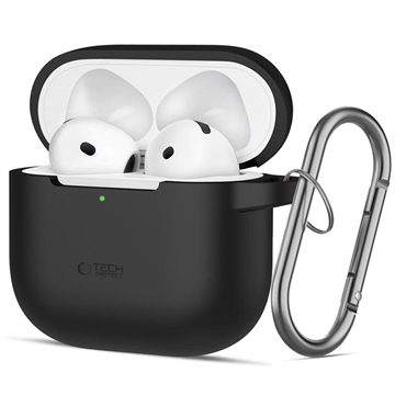 AirPods 4/AirPods 5 Tech-Protect Silicone Hook Case - Black