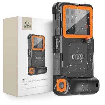 Tech-Protect Universal Diving Waterproof Case - 6.7 - Orange