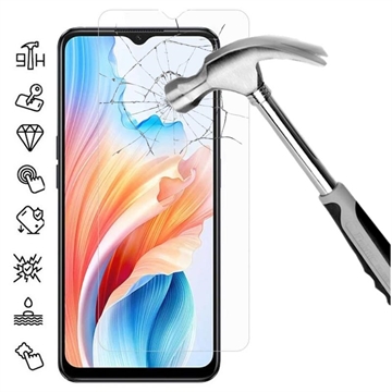Oppo A2x Tempered Glass Screen Protector - Case Friendly - Clear
