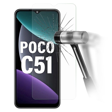 Xiaomi Poco C51 Tempered Glass Screen Protector - 9H, 0.3mm - Clear