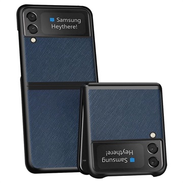 Textured Samsung Galaxy Z Flip3 5G Hybrid Case - Blue