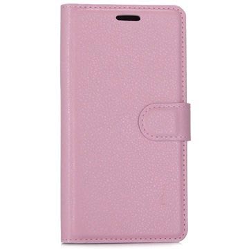 Huawei P10 Textured Wallet Case - Pink
