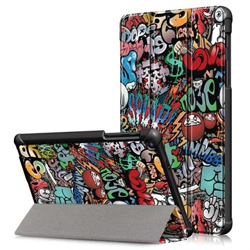 Tri-Fold Series Samsung Galaxy Tab A 8 (2019) with S Pen Folio Case (Bulk Satisfactory) - Graffiti