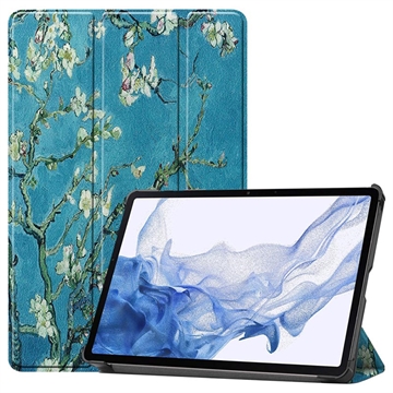Samsung Galaxy Tab S9 Tri-Fold Series Smart Folio Case - White Flowers