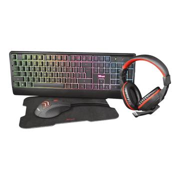 Trust Ziva 4-in-1 Gaming Bundle - Keyboard, Mouse, Headset, Mousepad - Nordic Layout