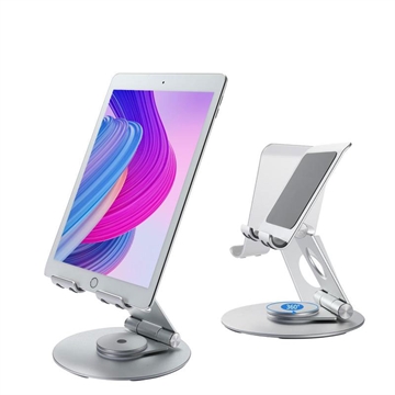 Universal 360-degree Rotary Desktop Stand P57 - Silver