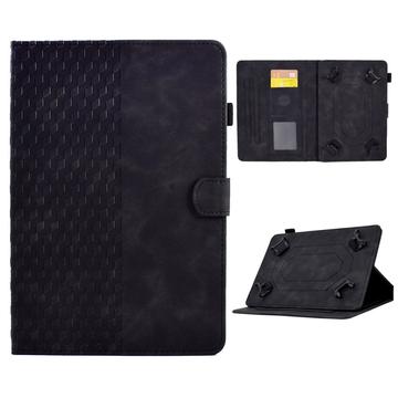Universal 3D Pattern Smart Tablet Folio Case - 10 - Black