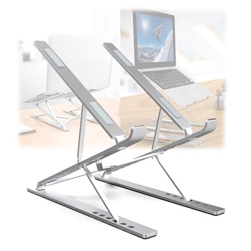 Universal Foldable Multi-angle Laptop Stand N8 - 17.3 - Silver