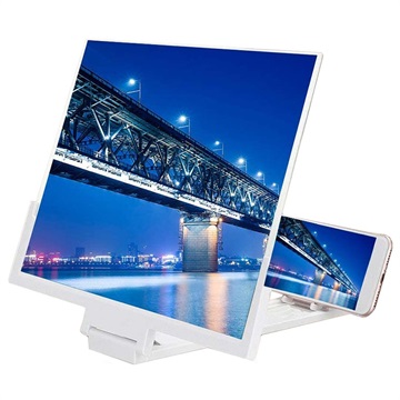 Universal Foldable Smartphone Screen Magnifier - 14 - White