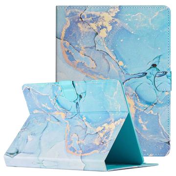 Universal Marble Pattern Tablet Folio Case - 10 - Blue