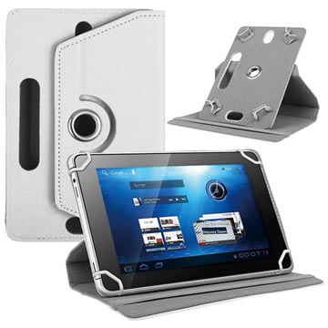 Universal Rotary Folio Case for Tablets - 7.9-8.4 - White