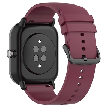 Universal Smartwatch Silicone Strap - 22mm - Wine Red