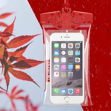 Universal Waterproof Case w. Touch Support - 6.3 - Red