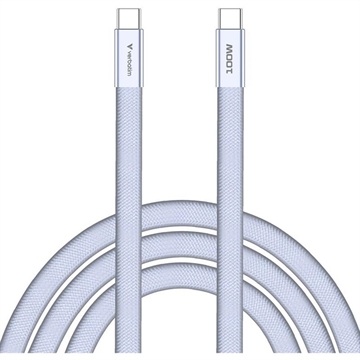 Verbatim Sync & Charge SoftTouch USB-C/USB-C Cable - 100W PD3.0, 480Mbps - 1.2m - Purple