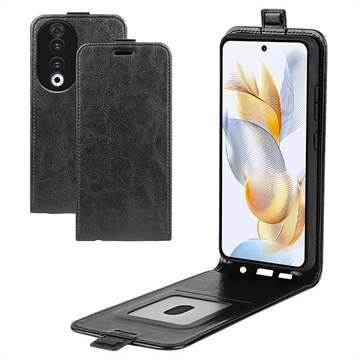 Honor 90 Vertical Flip Case with Card Slot - Black