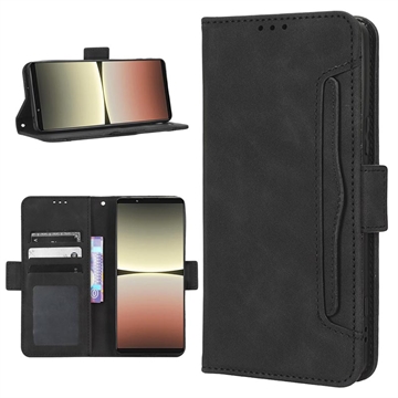 Vintage Series Sony Xperia 5 IV Wallet Case with Card Holder - Black