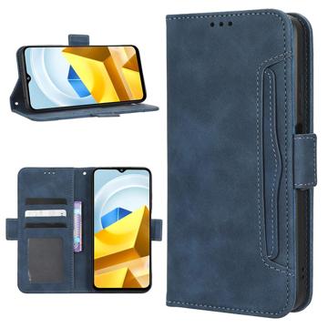 Vintage Series Xiaomi Poco M5 Wallet Case with Card Holder - Blue