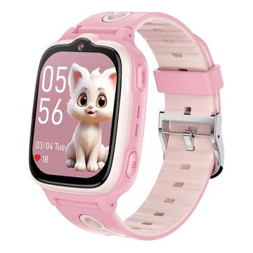 W19 4G Kids Smartwatch with Video Calling, WiFi/LBS Positioning - Pink
