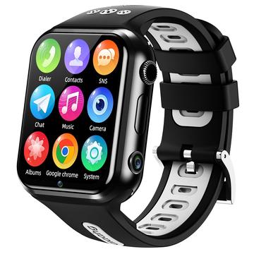W5PRO 4G Dual Camera Kids Watch 2+16G Wear Resistant 1.83 IPS HD Smart Phone Watch - Black / Grey