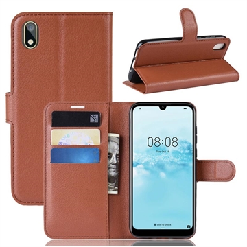Huawei Y5 (2019) Wallet Case with Magnetic Closure - Brown
