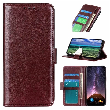 Huawei Mate 60 Pro Wallet Case with Stand Feature - Brown