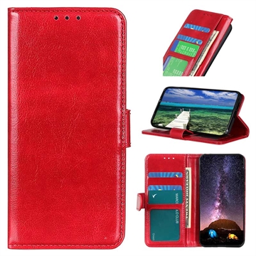 Huawei Mate 60 Pro Wallet Case with Stand Feature - Red