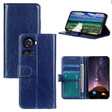 OnePlus Ace/10R Wallet Case with Magnetic Closure - Blue
