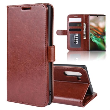 Samsung Galaxy Note10 Wallet Case with Magnetic Closure - Brown