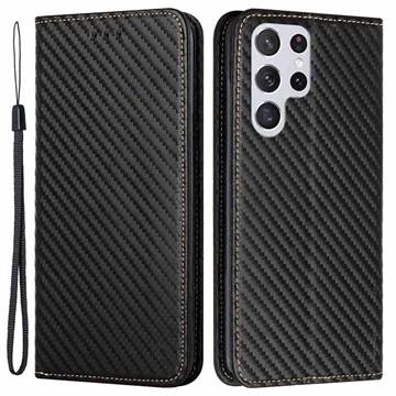 Samsung Galaxy S23 Ultra 5G Wallet Case - Carbon Fiber - Black