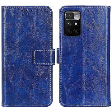 Xiaomi Redmi 10 Wallet Case with Kickstand Feature - Blue