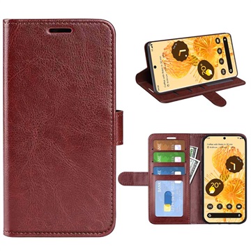 Google Pixel 7 Pro Wallet Case with Magnetic Closure - Brown