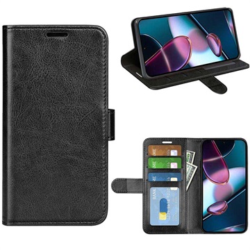 Motorola Edge 30 Wallet Case with Magnetic Closure - Black