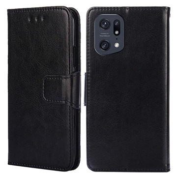 Oppo Find X5 Pro Wallet Case with Magnetic Closure - Black